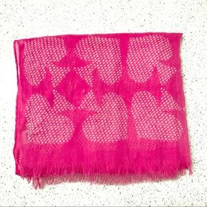 Kate Spade Pink Spade Scarf